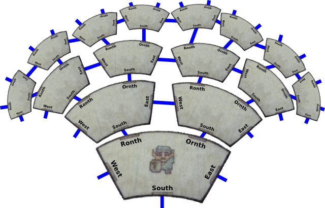 Map of a hyperbolic dungeon